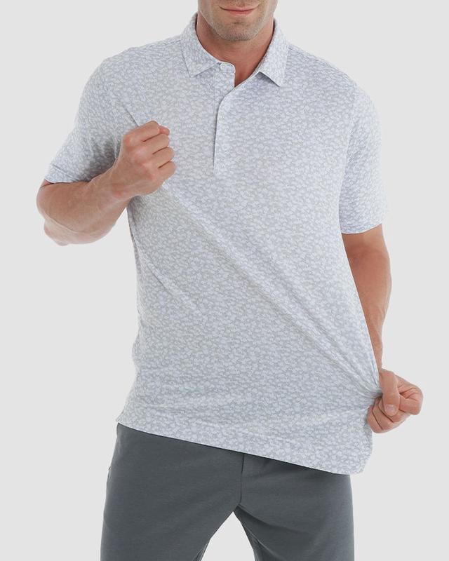 Peter Millar Men's Gravel Pattern Print Golf Polo Shirt for Men, Gift for Him, Gift for Son Husband Dad, Short Sleeve S-5XL