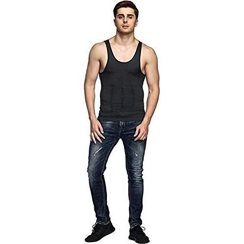 Mens 5 Pack Body Shaper Slimming Tummy Vest Thermal Compression Shirt Tank Top Shapewear