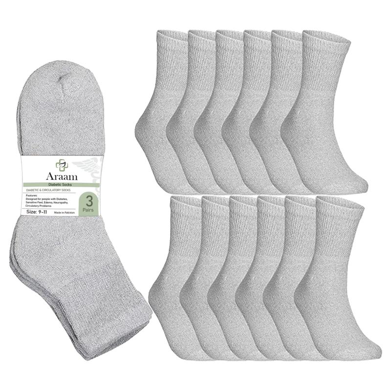 Araam Premium Cotton Ankle Socks For Men & Women - Comfortable, Seamless, Non-Binding Socks For Diabetics, Pregnancy, Nurses, Athletic, & All-Day Wear