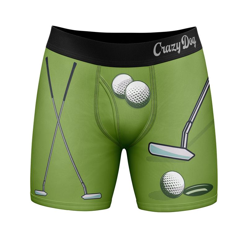 Mens Funny Boxers Kiss My Putt Sarcastic Golf Novelty Underwear For Men Funny Graphic Boxers Sarcastic  Funny Golf  Mens Novelty Boxer Briefs Green -