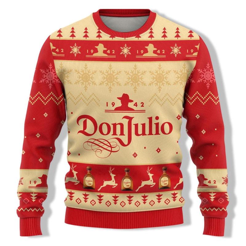 Shop Don Julio Christmas Ugly Sweater & Tequila Party Apparel – Perfect Alcohol Lover Gift for Family Christmas Celebrations!