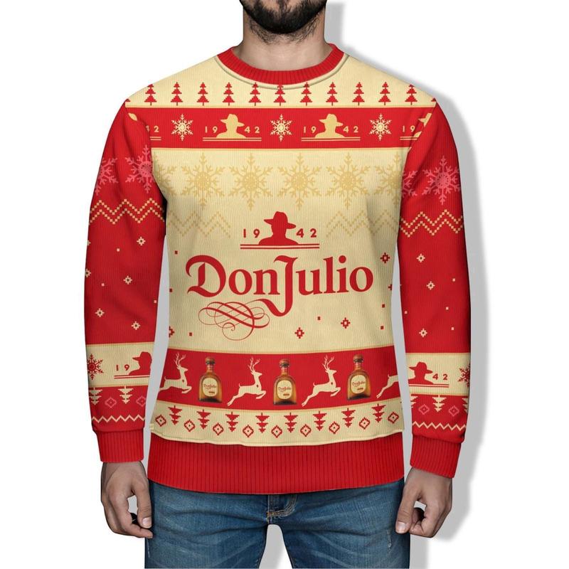 Shop Don Julio Christmas Ugly Sweater & Tequila Party Apparel – Perfect Alcohol Lover Gift for Family Christmas Celebrations!