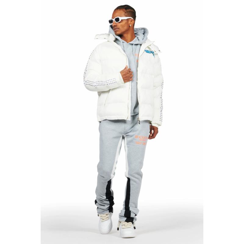 Brink White Heavy Puffer Jacket