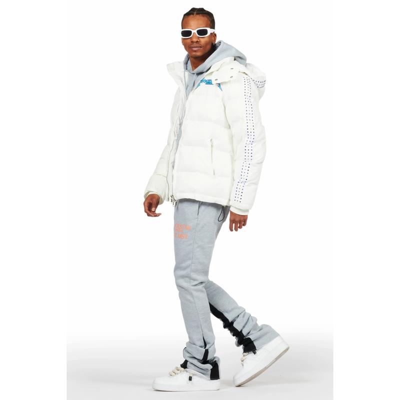 Brink White Heavy Puffer Jacket