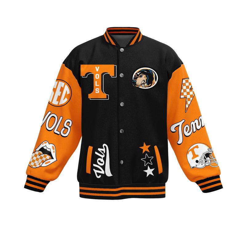 Tennessee Volunteers NCAA New Bomber Baseball Jacket For Fan,  Baseball Jacket Fashion Outer Hip Hop Sweatshirt