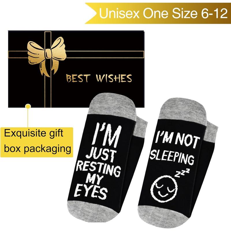 Birthday Gifts for Dad Stocking Stuffers for Men Husband Grandpa, I'm Not Sleeping I'm Just Resting My Eyes Socks, Stocking Stuffers, Christmas Gifts, White Elephant Gifts