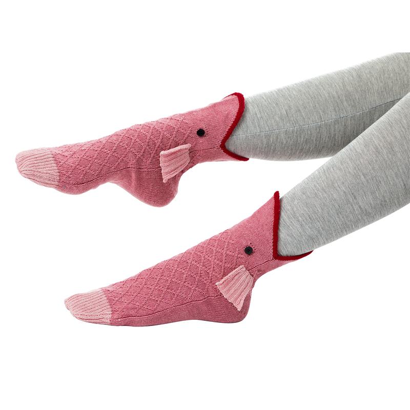 Unisex Knit Funny Animal Crocodile Socks Novelty Shark Crocodile Floor Socks Wool Winter Warm Thick Casual Sock