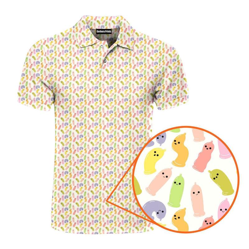 Cute Raincoat Cartoon Character - Funny Golf Polo Shirt