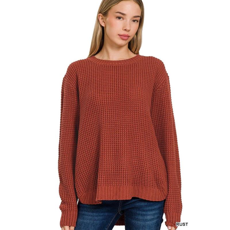 Stylish Waffle Sweater