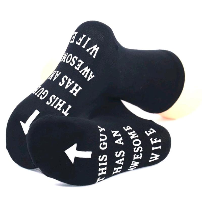 Funny Men Socks, Husband Socks, Novelty Gift, Funny Gift, Husband Gift, From Wife Gift Menswear